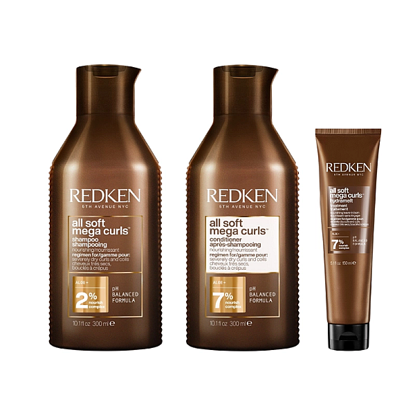Pachet par cret all soft mega curls - sampon 300ml, balsam 300ml, crema leave-in 150ml