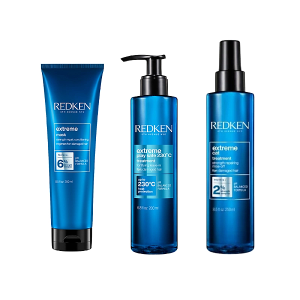 Pachet par deteriorat extreme - masca 250ml, protectie termica 250ml, spray reparator 250ml