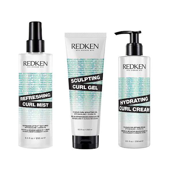 Pachet styling - gel par cret 250ml, spray leave-in bucle 250ml, crema par cret 250ml