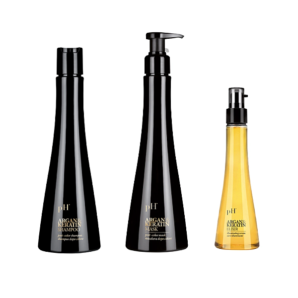 Pachet par vopsit argan&keratin - sampon 250ml, masca 250ml, serum 100ml
