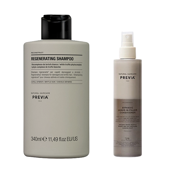 Pachet par deteriorat reconstruct filler - sampon 340ml, balsam bifazic 200ml