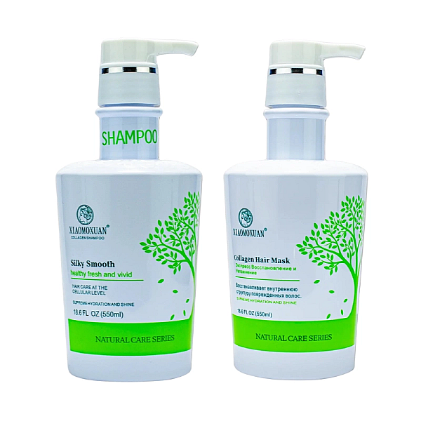 Pachet par deteriorat silky smooth - sampon 550ml, masca colagen 550ml