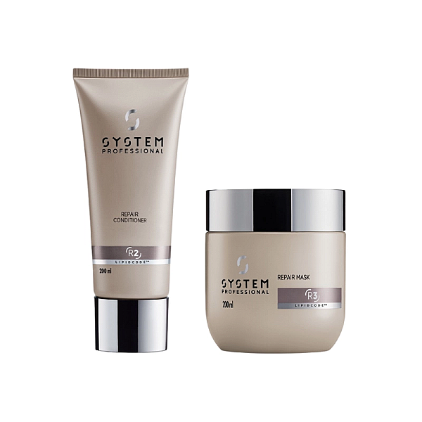 Pachet pentru par deteriorat repair - masca 200ml, balsam 200ml