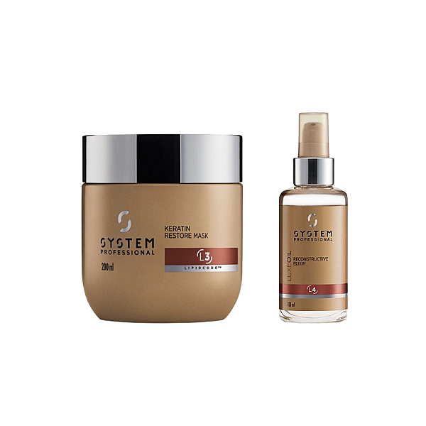 Pachet pentru par deteriorat luxe oil - masca 200ml, ulei 100ml