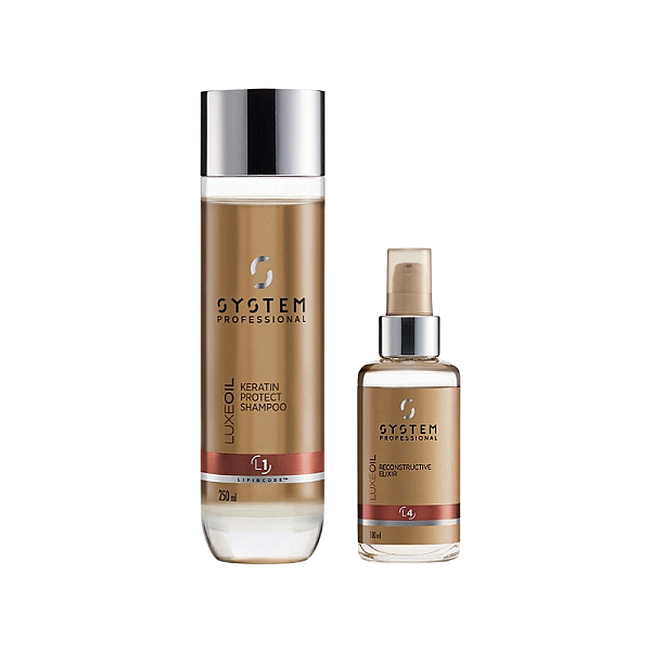 Pachet pentru par deteriorat luxe oil - sampon 250ml, ulei 100ml