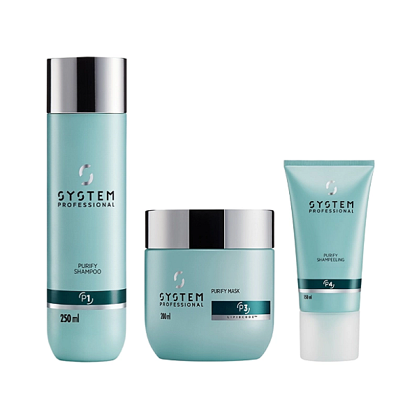 Pachet anti-matreata purify - sampon 250ml, masca 200ml, tratament 150ml