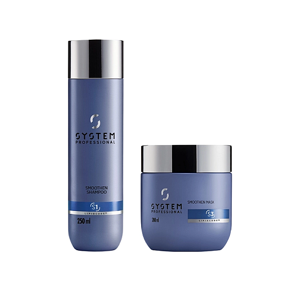 Pachet pentru netezirea parului smoothen - sampon 250ml, masca 200ml