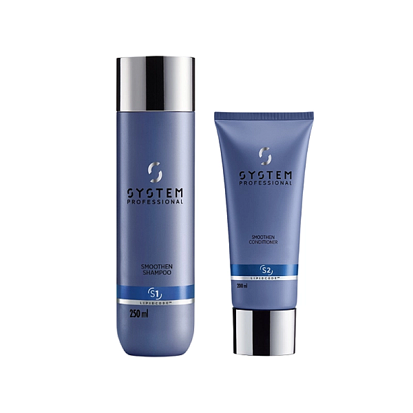 Pachet pentru netezirea parului smoothen - sampon 250ml, balsam 200ml