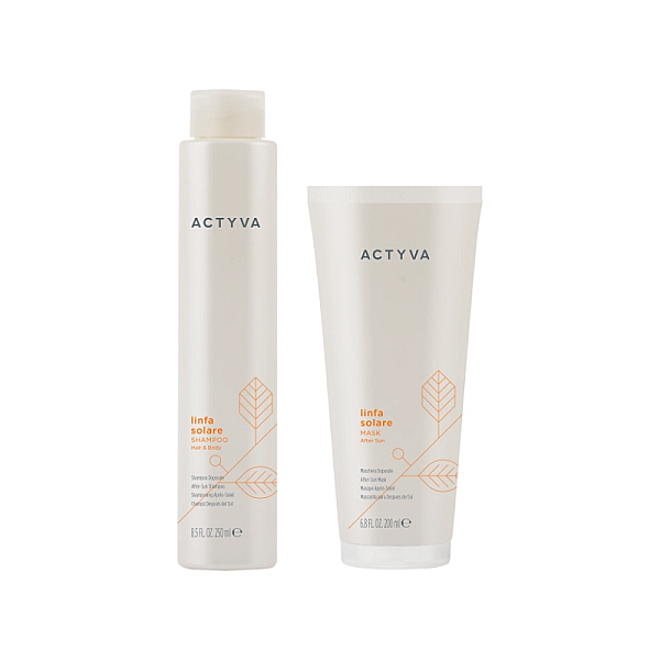 Pachet dupa expunere solara actyva linfa solare - sampon 250ml, masca 200ml