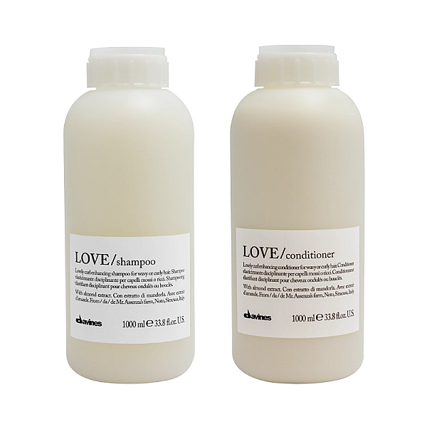 Set pentru ingrijirea parului cret sau ondulat love curl - sampon 1000ml, balsam 1000ml