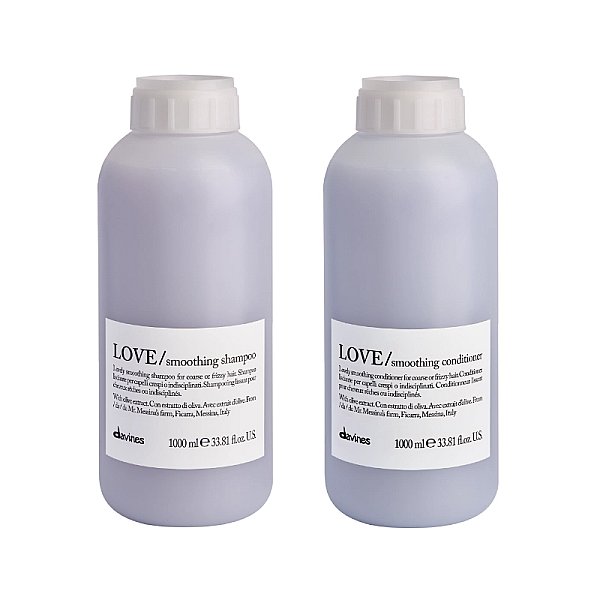 Set pentru netezirea parului rebel love - sampon 1000ml, balsam 1000ml