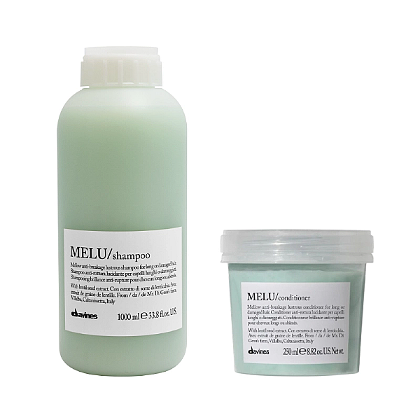 Set de prevenire a ruperii pentru parul deteriorat melu - sampon 1000ml, balsam 250ml