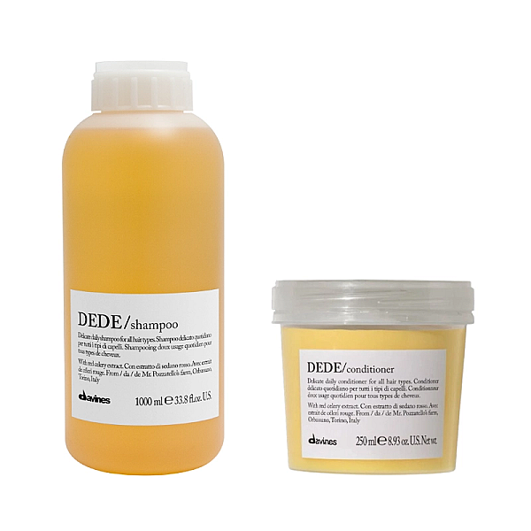 Set pentru ingrijirea zilnica a parului dede - sampon 1000ml, balsam 250ml