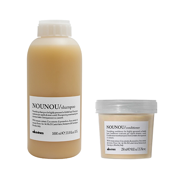 Set de nutritie pentru parul uscat, tratat chimic nounou - sampon 1000ml, balsam 250ml