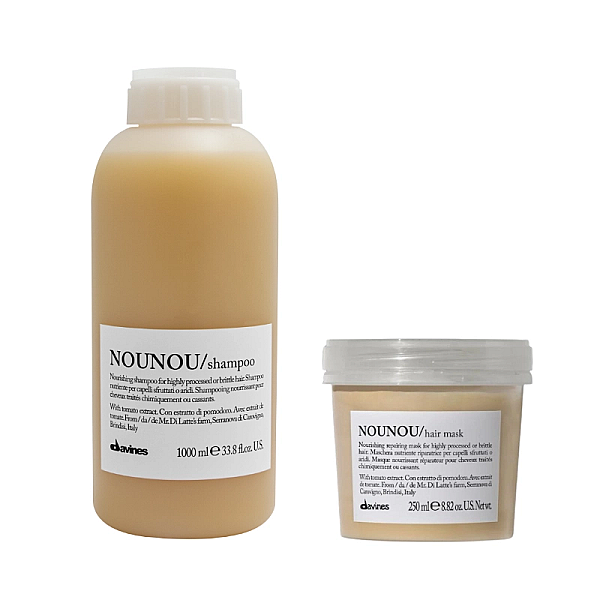 Set de nutritie pentru parul uscat, tratat chimic nounou - sampon 1000ml, masca 250ml