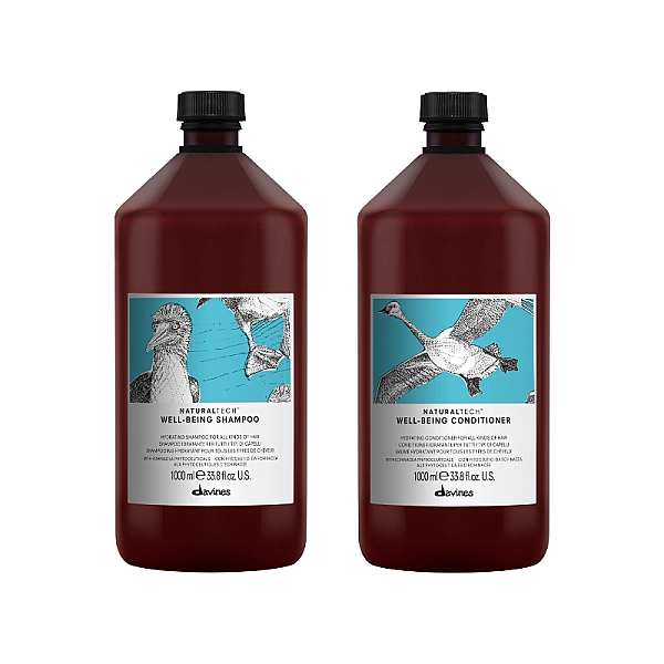 Set pentru hidratarea parului naturaltech well-being - sampon 1000ml, balsam 1000ml