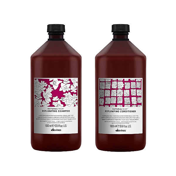 Set de reumplere a firului de par naturaltech replumping - sampon 1000ml, balsam 1000ml