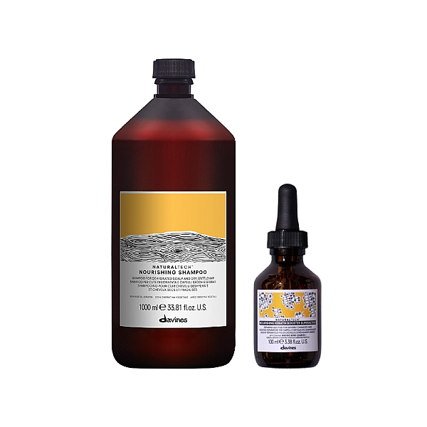 Set pentru parul deteriorat naturaltech nourishing - sampon 1000ml, booster cu keratina 100ml