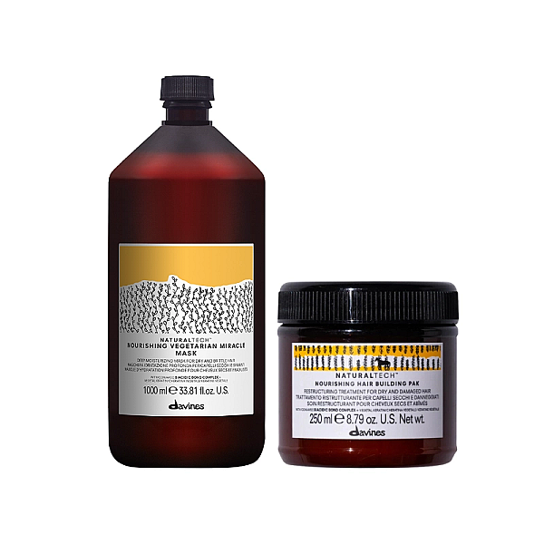 Set pentru parul deteriorat naturaltech nourishing - masca 1000ml, tratament 250ml