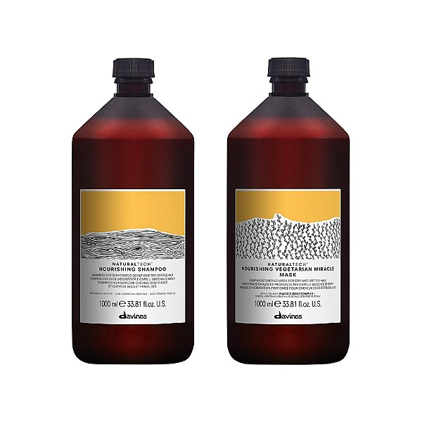 Set pentru parul deteriorat naturaltech nourishing - sampon 1000ml, masca 1000ml