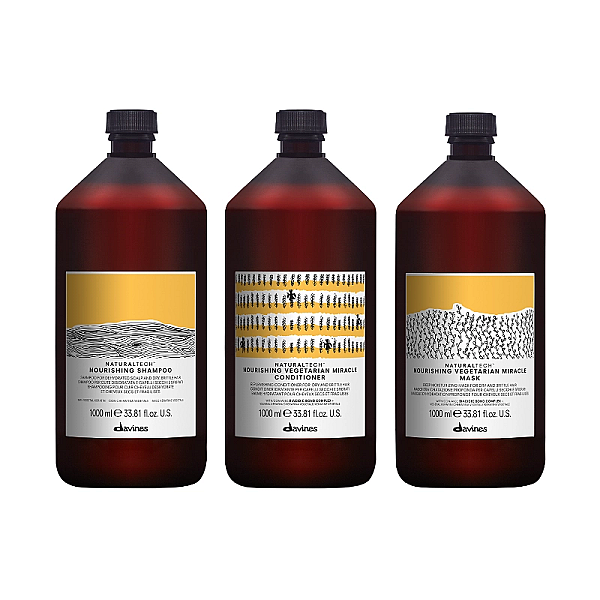 Set pentru parul deteriorat naturaltech nourishing - sampon 1000ml, balsam 1000ml, masca 1000ml