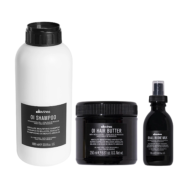 Set hidratarea si stralucirea parului oi - sampon 1000ml, unt de par 250ml, spray all in one 135ml