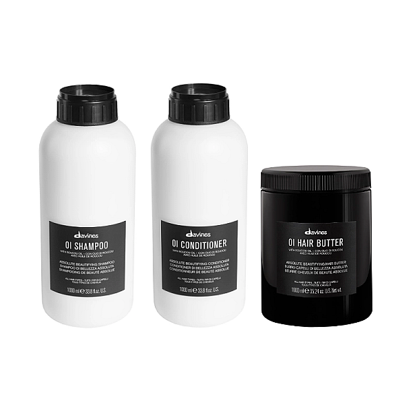 Set pentru hidratarea si stralucirea parului oi - sampon 1000ml, balsam 1000ml, unt de par 1000ml