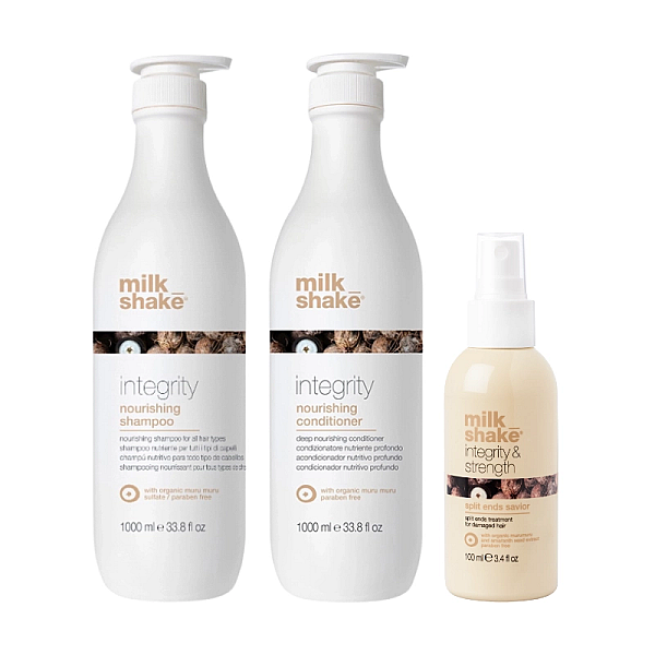 Pachet hidratare si reparare integrity system - sampon 1000ml, balsam 1000ml, leave-in 100ml