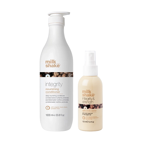 Pachet hidratare si reparare integrity system - balsam 1000ml, tratament leave-in 100ml