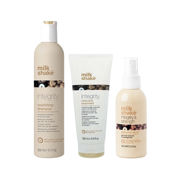 Pachet hidratare si reparare integrity system - sampon 300ml, masca 200ml, tratament leave-in 100ml