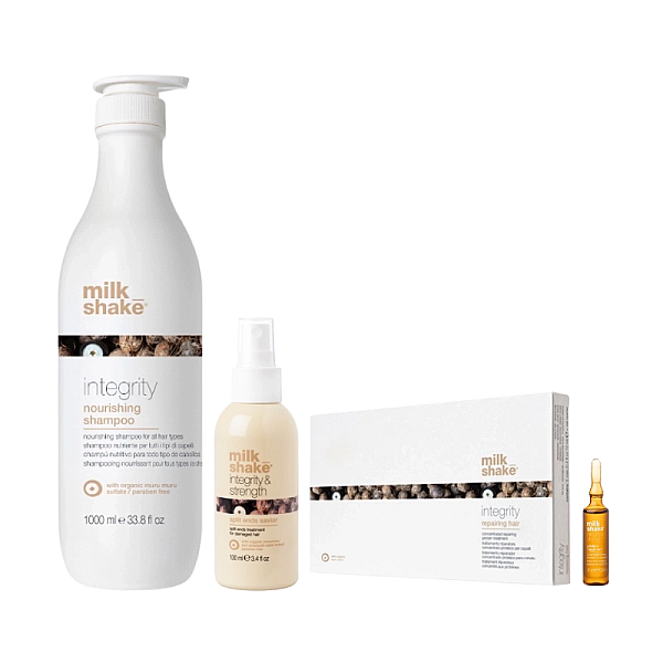 Pachet hidratare si reparare integrity system - sampon 1000ml, fiole 8x10ml, leave-in 100ml