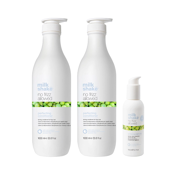 Pachet pentru netezirea parului no frizz allowed - sampon 1000ml, balsam 1000ml, crema 150ml