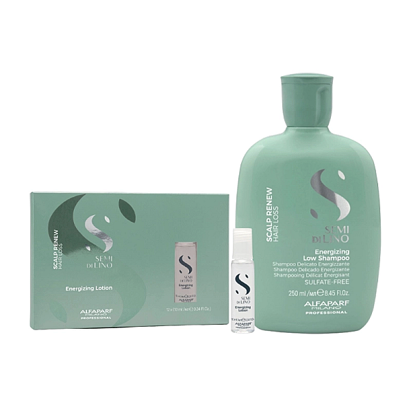 Pachet impotriva caderii parului semi di lino - sampon 250ml, lotiune 12x10ml