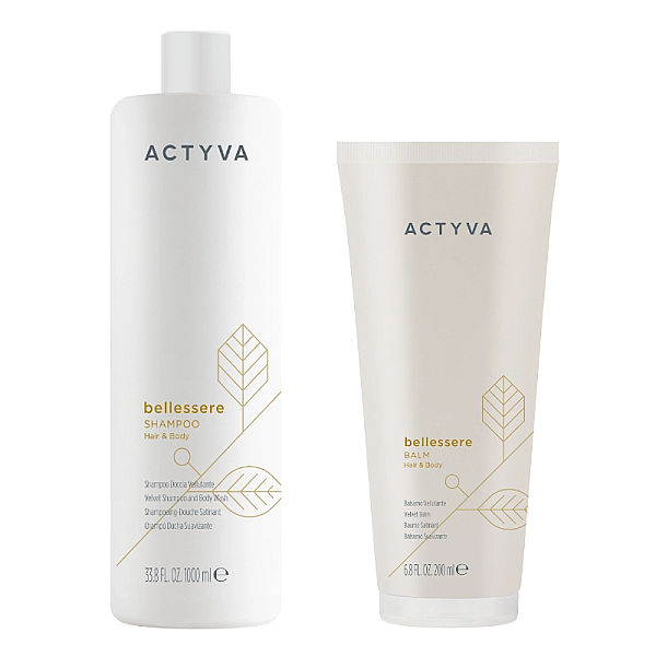 Pachet pentru toate tipurile de par new actyva bellessere - sampon 1000ml, balsam 200ml
