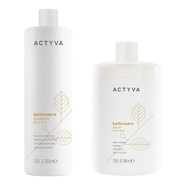 Pachet pentru toate tipurile de par new actyva bellessere - sampon 1000ml, balsam 1000ml