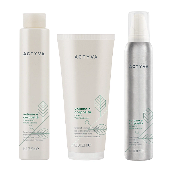 Pachet pentru volum new actyva volume e corposita - sampon 250ml, balsam 200ml, spuma de volum 200ml
