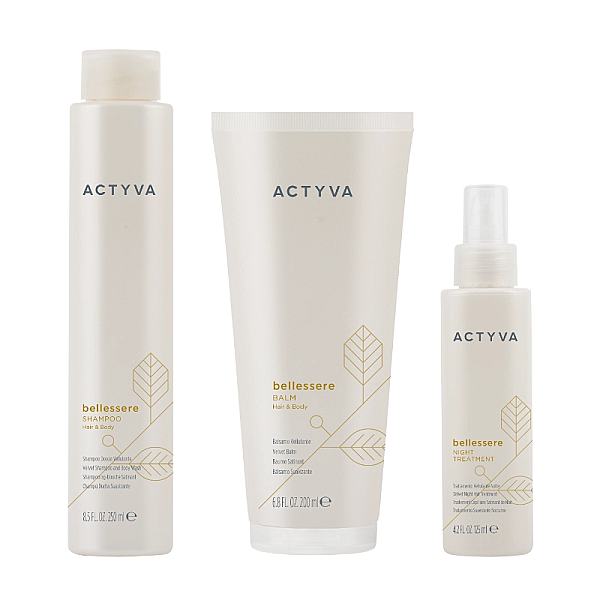 Pachet pentru par new actyva bellessere - sampon 250ml, balsam 200ml, tratament hidratant 125ml