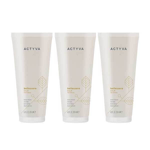 Pachet 3 x balsam 200ml hranitor pentru par si corp new actyva bellessere