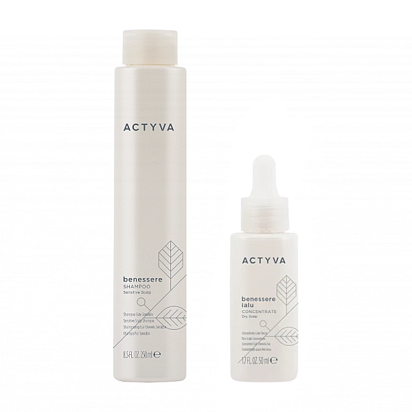 Pachet pentru scalp sensibil new actyva benessere - sampon 250ml, concentrat hidratant 50ml