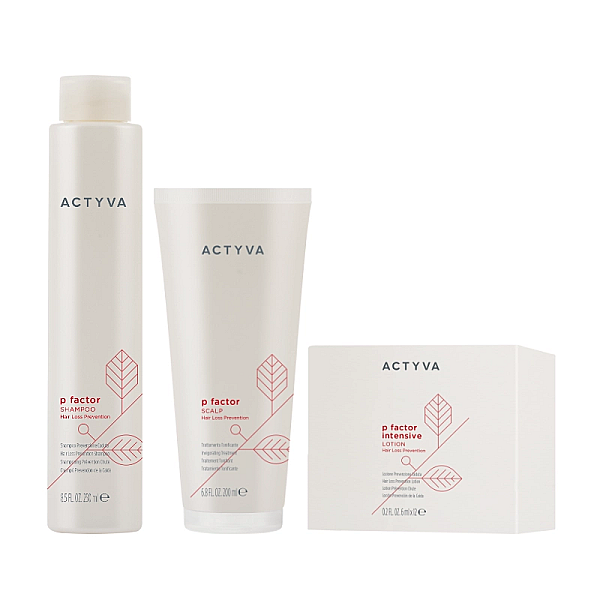 Pachet impotriva caderii parului new actyva p factor - sampon 250ml, masca 200ml, fiole 12x6ml