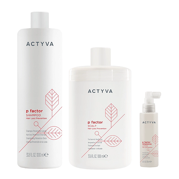 Pachet impotriva caderii parului new actyva p factor - sampon 1000ml, masca 1000ml, lotiune 125ml