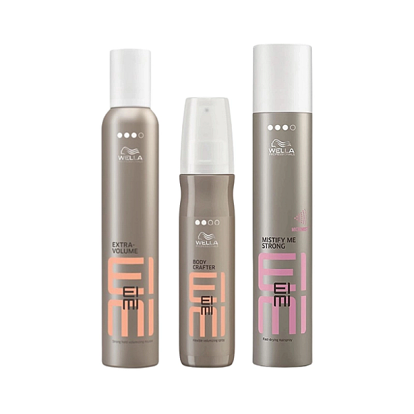 Pachet styling eimi - spuma extra-volume 300ml, spray volum body crafter 150ml, fixativ strong 300ml
