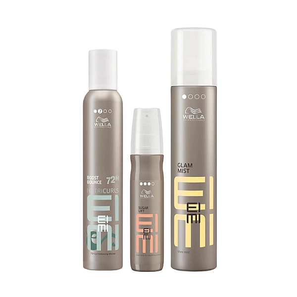 Pachet styling eimi - spuma boost bounce 300ml, spray volum 150ml, spray stralucire glam mist 200ml
