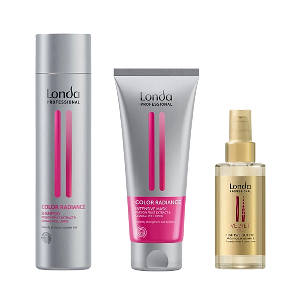 Pachet pentru par vopsit color radiance - sampon 250ml, masca 200ml, ulei 100ml