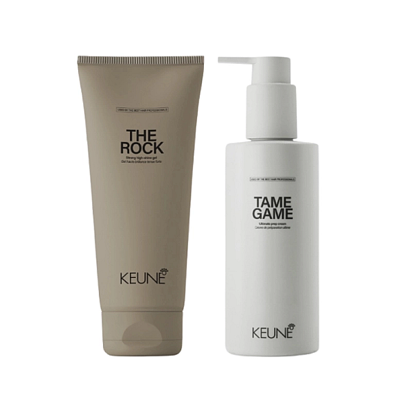 Pachet styling - crema definire bucle tame game 200ml, pasta fixare puternica the rock 200ml