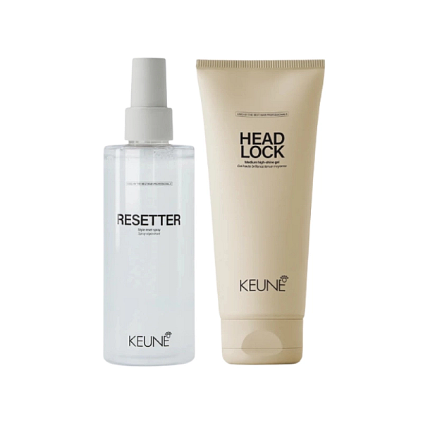 Pachet styling - spray de resetare resetter 200ml, gel pentru fixare si stralucire head lock 200ml