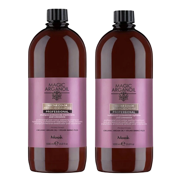 Pachet par vopsit post-colorare nectar color magic argan oil - sampon 1000ml, tratament 1000ml