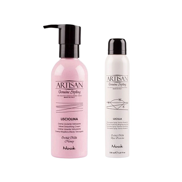 Pachet styling artisan - crema de netezire 200ml, spray pentru luciu 150ml