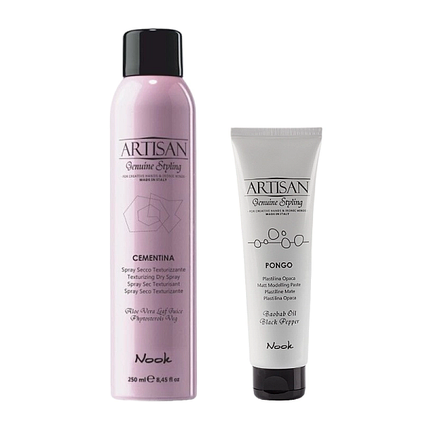 Pachet styling artisan - spray texturizant 250ml, pasta modelatoare mata 100ml