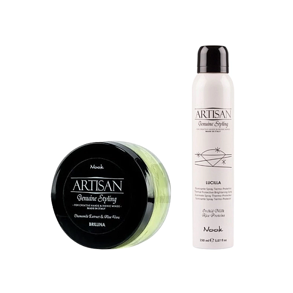 Pachet styling artisan - ceara pentru luciu 100ml, spray pentru luciu 150ml